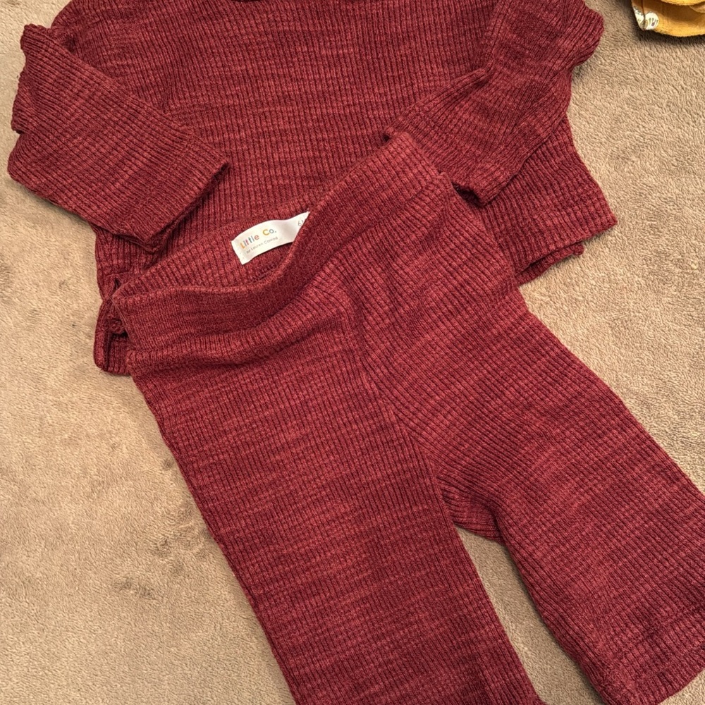 Kids Burgundy Matching Set